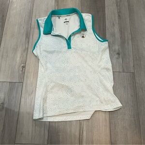 Adidas Sleeveless Golf Polo Tank Size S Sporty, Breathable, Activewear Chic